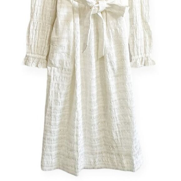 New with Tag, Rebecca Vallance Jame off-the-shoulder belted midi dress, Size 4US - Picture 4 of 11